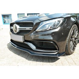 Накладка сплиттер на передний бампер на Mercedes C W205 Estate 63 AMG